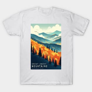 Great Smoky Mountains national park travel poster T-Shirt